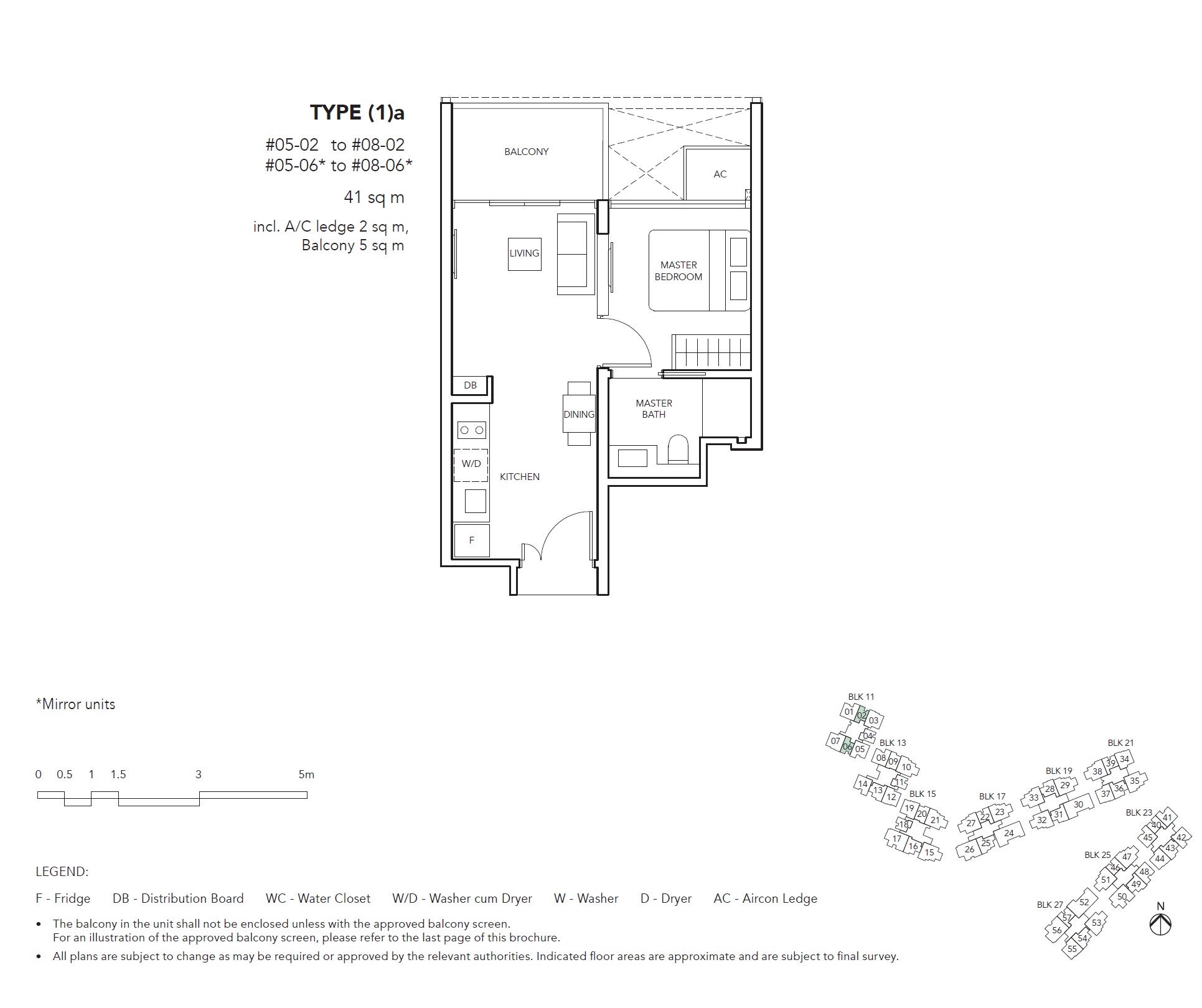 The Jovell 1 Bedroom Floor Plan 6